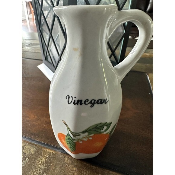 Vintage Porcelain‎ Oil and Vinegar Cruets Oranges! - Picture 2 of 8